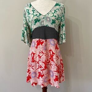Topshop Mix Floral Print Minidress Size 8​​​​